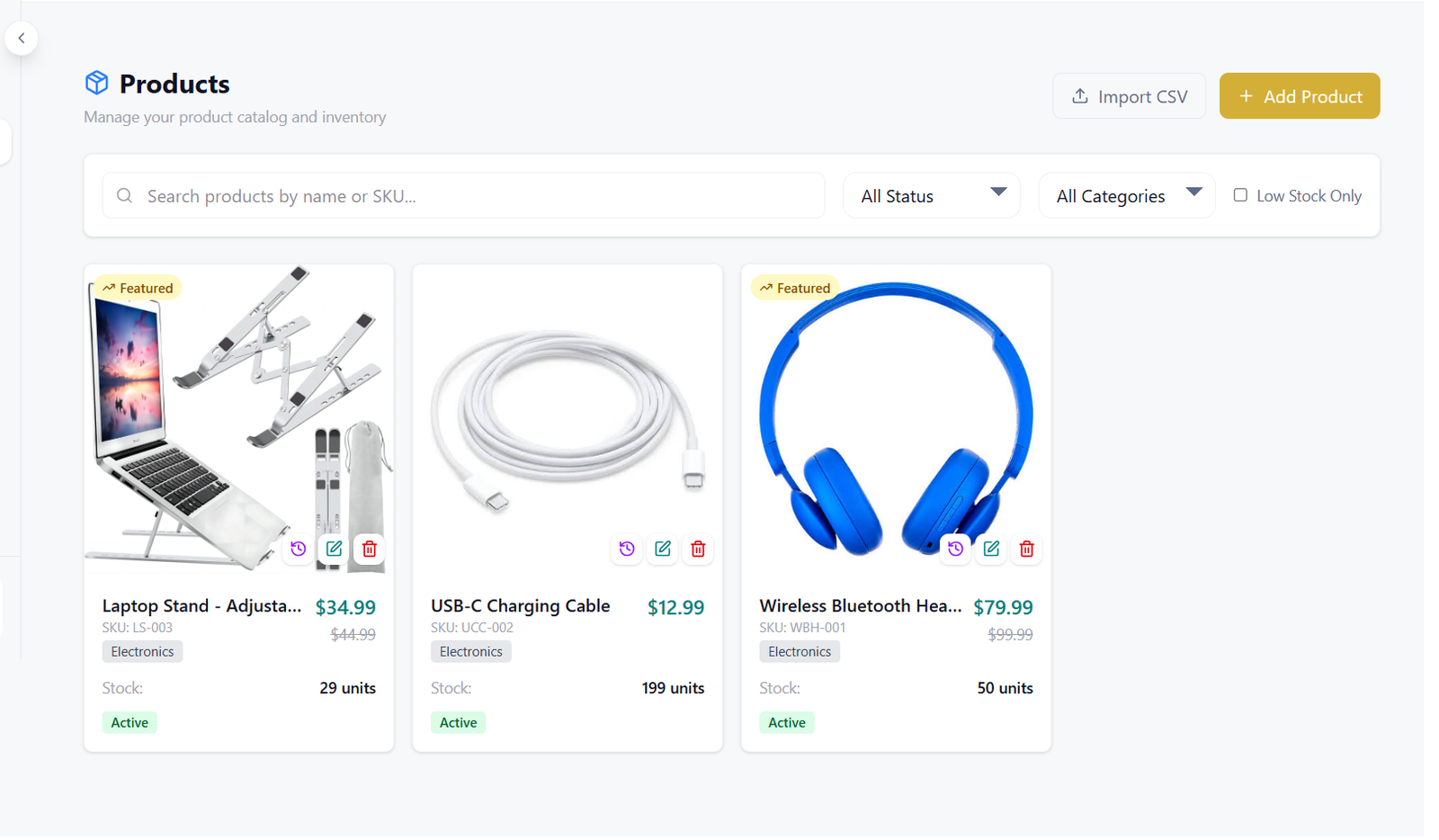 Catalogue produits e-commerce dans Vylos